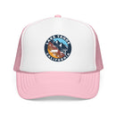 Lake Tahoe, California Retro Ski Lift Mountain Foam Trucker Hat-2