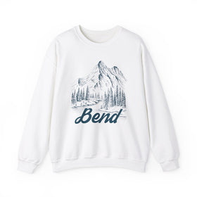 Bend, Oregon Sweatshirt - Mountain Illustration Graphic Crewneck
