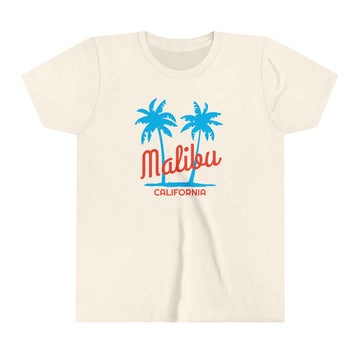 Buy natural Malibu, California Youth Shirt - Retro Palm Tree Malibu Kid's T-Shirt
