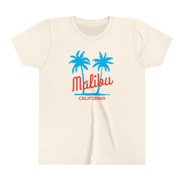 Malibu, California Youth Shirt - Retro Palm Tree Malibu Kid's T-Shirt