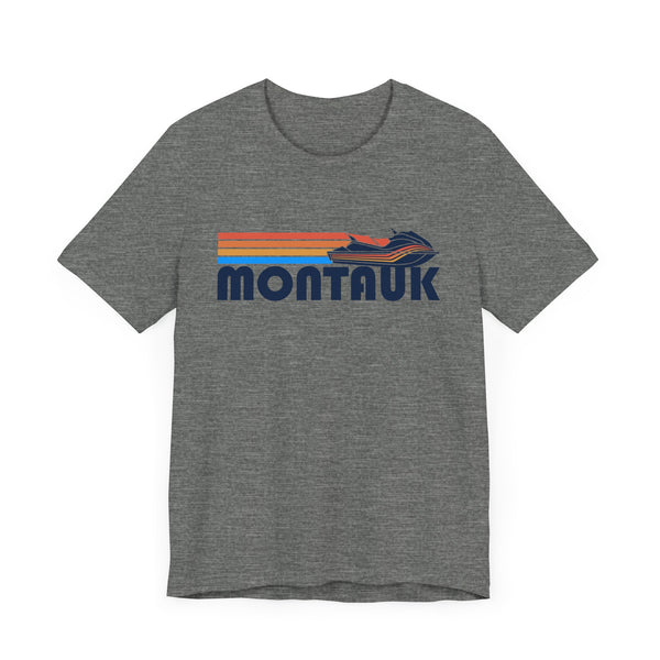 Montauk, New York T Shirt - Retro Jetski PWC Graphic Tee