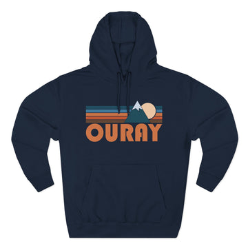 Buy navy Ouray, Colorado Hoodie - Retro Mountain Unisex Sweatshirt