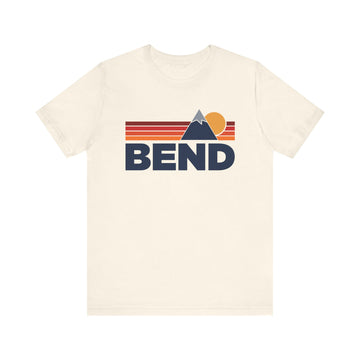 Buy natural Retro Bend, Oregon T-shirt, Mountain Tee, Vintage Bend Unisex Jersey Shirt, Outdoor Hiking Apparel