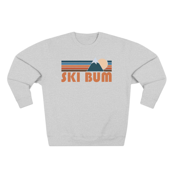 Premium Ski Bum Retro Mountain Graphic Sweatshirt