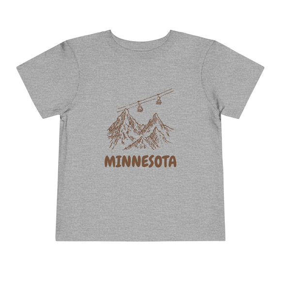 Minnesota Toddler T-Shirt — Vintage Gondola Ski Mountain Tee