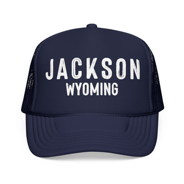 Jackson, Wyoming Trucker Hat - Foam Jackson Cap