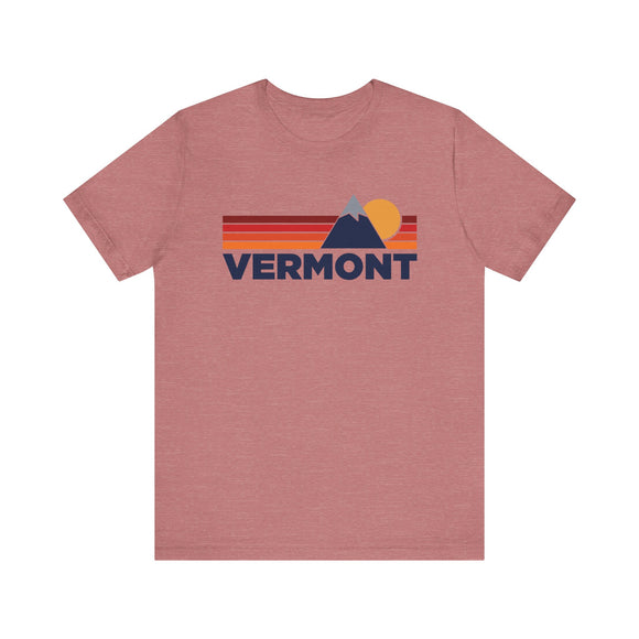 Retro Vermont T-shirt, Mountain Tee, Vintage Vermont Unisex Jersey Shirt, Outdoor Hiking Apparel