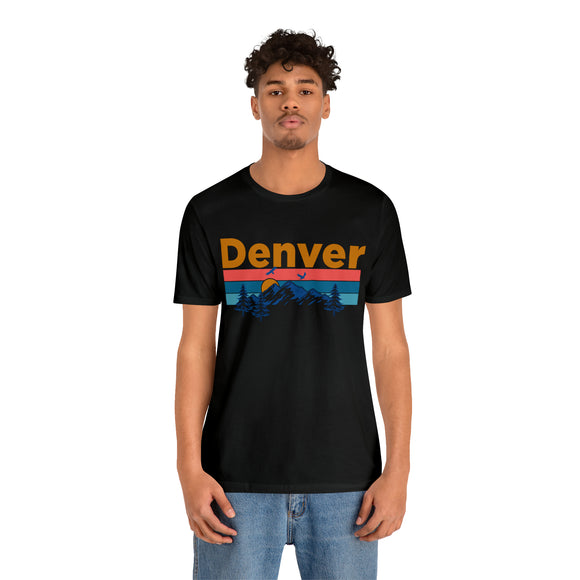 Denver, Colorado Shirt - Mountain Sunset Unisex Denver T-Shirt