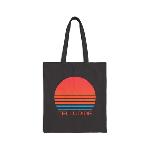 Telluride, Colorado Retro 80s Cotton Canvas Telluride Tote Bag