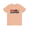 Retro Aspen, Colorado T-shirt, Mountain Tee, Vintage Aspen Unisex Jersey Shirt, Outdoor Hiking Apparel