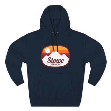 Buy navy Premium Stowe, Vermont Hoodie - Retro Unisex Stowe Sweatshirt