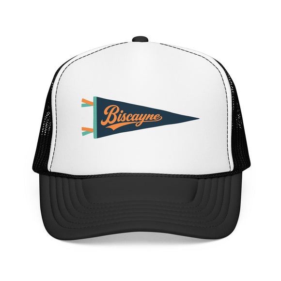 Biscayne National Park Pennant Trucker Hat — Vintage Foam Mesh Cap