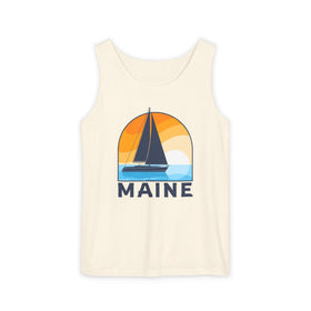 Maine Sailboat Tank Top | Comfort Colors 100% Cotton - 0