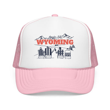 Buy light-pink-white Wyoming Après-ski Trucker Hat — Foam Mesh Cap