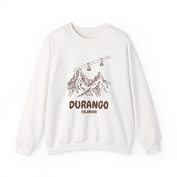 Durango, Colorado Mountain Gondola Sweatshirt, Travel Graphic