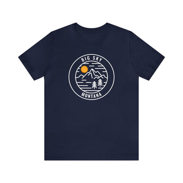 Buy navy Big Sky, Montana T-Shirt - Unisex Big Sky Shirt