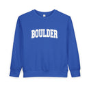Boulder, Colorado Toddler Sweatshirt - Boulder Toddler Crewneck Sweatshirt-2