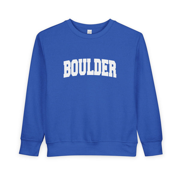 Boulder, Colorado Toddler Sweatshirt - Boulder Toddler Crewneck Sweatshirt