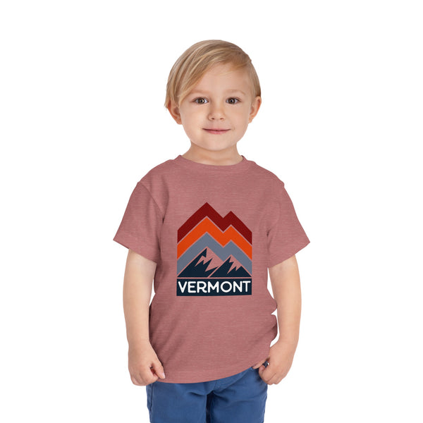 Vermont Toddler T-Shirt - Retro Palm Tree Unisex Toddler Vermont Shirt