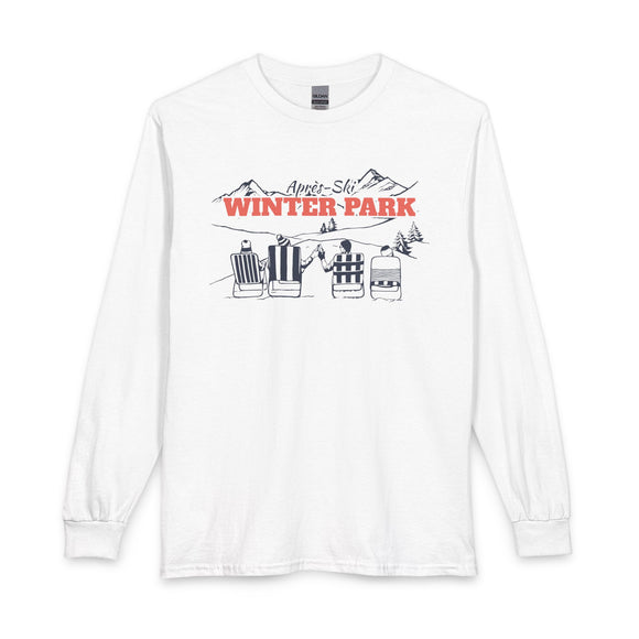 Winter Park, Colorado Après-ski Long Sleeve Shirt - Mountain Retro Skiing