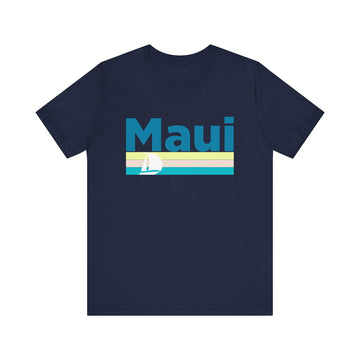 Buy navy Maui, Hawaii T Shirt - Sailboat Graphic Tee