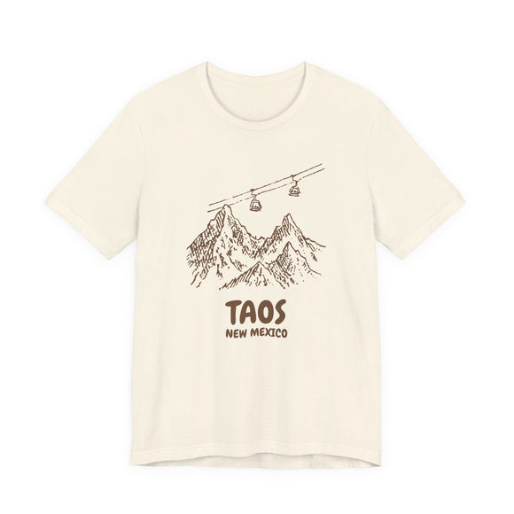 Taos, New Mexico Mountain T-Shirt — Vintage Gondola Ski Mountain Tee
