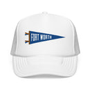 Fort Worth, Texas Pennant Trucker Hat — Retro Flag Foam Cap-5