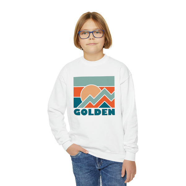 Golden, Colorado Youth Sweatshirt - Unisex Kid's Golden Crewneck Sweatshirt