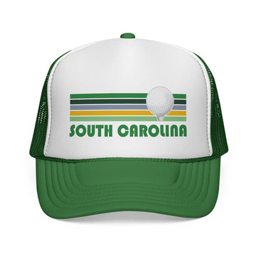 South Carolina Retro Golf Trucker Hat - 0