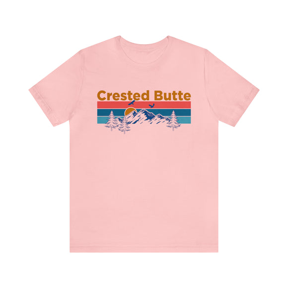 Crested Butte, Colorado Shirt - Mountain Sunset Unisex Crested Butte T-Shirt