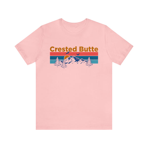 Crested Butte, Colorado Shirt - Mountain Sunset Unisex Crested Butte T-Shirt