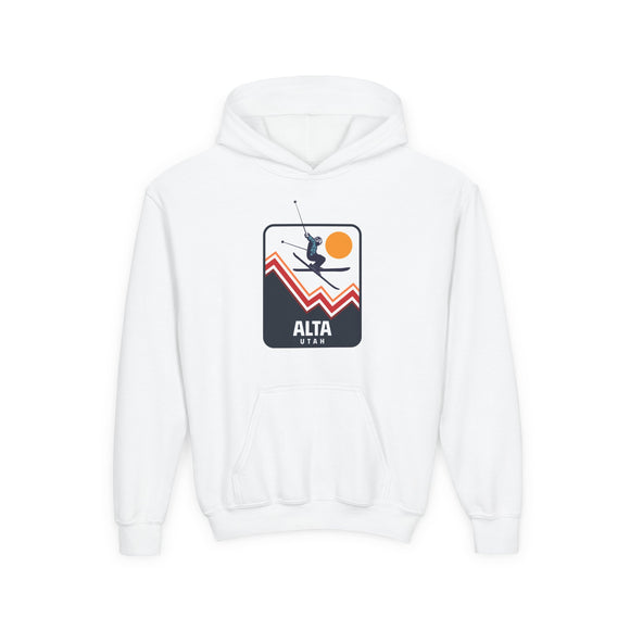 Alta, Utah Youth Hoodie, Kids Skiing Sweatshirt