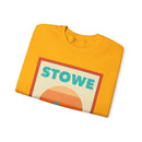 Retro Stowe, Vermont Sweatshirt, Mountain Sun Design, Unisex Crewneck, Gift for Outdoorsy Friends, Vintage Stowe, Vermont Jumper-19