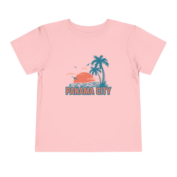 Panama City, Florida Toddler T-Shirt - Retro Palm Tree Toddler Panama City Shirt