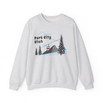 Park City, Utah Sweatshirt - Unisex Retro Ski Mountain Gondola Park City Sweatshirt - 0