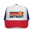 Detroit, Michigan Retro Sun Trucker Hat - Vintage Style Detroit Cap-1