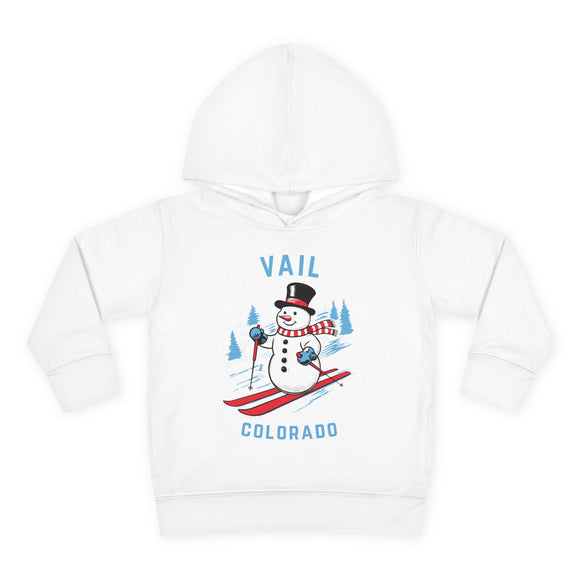 Vail, Colorado Toddler Hoodie - Unisex Vail Skiing Snowman Sweatshirt