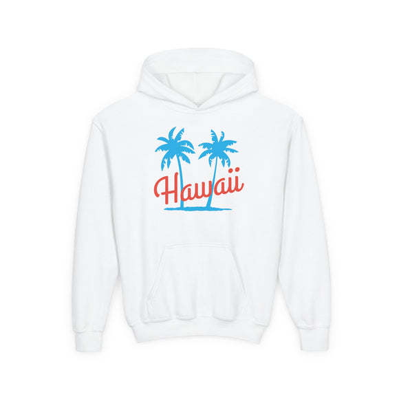Hawaii Youth Hoodie - Retro Mountain Hawaii Youth Sweatshirt