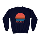 Boise, Idaho Youth Sweatshirt - Unisex Kid's Boise Crewneck Sweatshirt-4