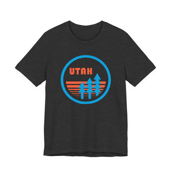 Utah T Shirt - Retro Trees Utah Tee