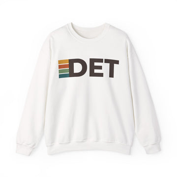 Detroit, Michigan DET Retro Stripe Sweatshirt