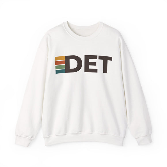 Detroit, Michigan DET Retro Stripe Sweatshirt