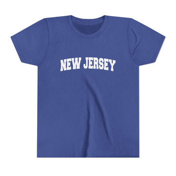 Buy heather-true-royal New Jersey Youth Graphic Tee - Kids T Shirt
