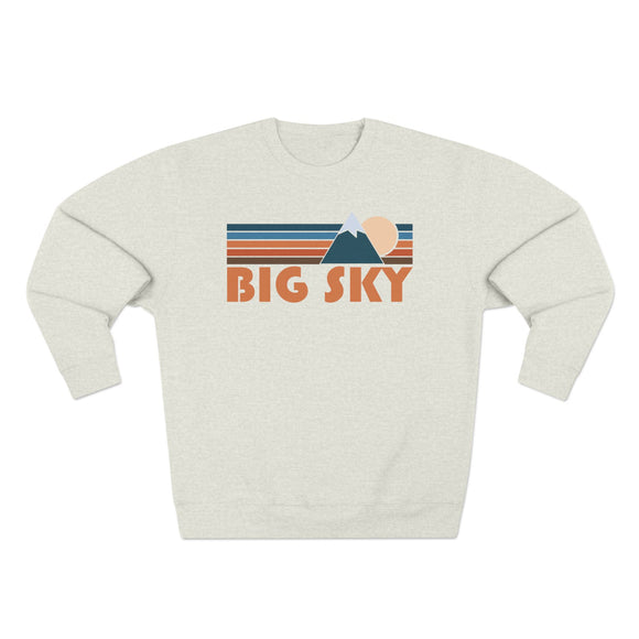 Premium Big Sky, California Retro Mountain Graphic Sweatshirt