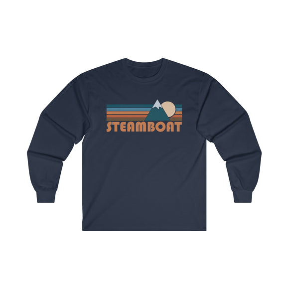 Steamboat, Colorado Long Sleeve Shirt - Retro Unisex Steamboat Long Sleeve Tee