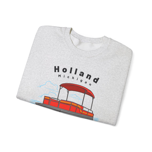 Holland, Michigan Sweatshirt - Pontoon Boat Sweatshirt
