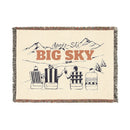 Big Sky, Montana Ski Town Throw Blanket | Mountain Woven Blanket-1