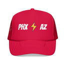 Phoenix, Arizona Retro Trucker Hat - Lightning Foam Cap - Lightning Black-3