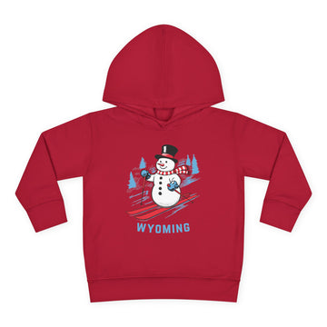 Buy vintage-red Wyoming Toddler Hoodie - Unisex Skiing Snowman Wyoming Sweatshirt