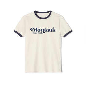 Montauk, New York Cotton Ringer Graphic Tee - Unisex Montauk T Shirt, Vintage Style Tee, Men's/Women's Tee